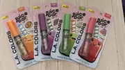 L.A. Colors Juice Bar Lip Oil Grape Watermelon Kiwi & Orange New Lot Of 4