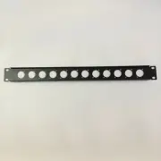 1U 19 Inch Pre-Puched Steel Rack Panel 12 "D" Series XLR Speakon RJ45 Cutouts