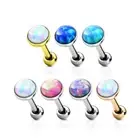 Surgical Steel Opal Set Gem Tragus Cartilage Bar Piercing Earring