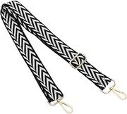1pc Backpack Strap Universal Belt Bag Wide Shoulder Strap Purse Strap Braided Tape Black