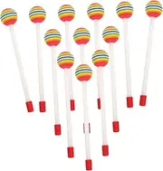 VINTORKY 12pcs Lollipop Drumsticks Creative Percussion Instrument for Safe Comfortable for Beginners Smooth Finish for Young Drummers and Performance