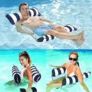 Pack of 2 Air Mattress Pool, Water Hammock Adults, Swimming Mat, 4-In-1 Floating