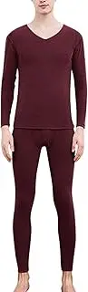 [Generic] Mens Milk Silk Constant Temperature Seamless Autumn and Winter Thermal Underwear Set Clothes Trousers Mans Suite