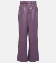 [Jacques Wei] Jacques Wei Faux leather straight pants AU 14 purple