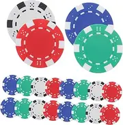 WOONEKY 40pcs Poker Chips Gaming Tokens Round Poker Chip Poker Game Counting Chips Poker Counting Chips Game Chips Counting Money Tokens Chips Plaything Game Tokens Poker Tokens Game Coins