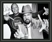 DR DRE & ICE CUBE AUTOGRAPHED - NWA SIGNED A4 PHOTO POSTER