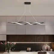 LED Modern Chandelier Dimmable Ceiling Light with Remote Control L100xW14cm
