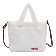 Plush Material Messenger Bag New Original Design Tote Female Student Large Capacity Shoulder Bags Simple Shopping Handbag
