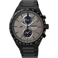 在飛比找momo購物網優惠-【SEIKO 精工】SPIRIT 太陽能兩地時間計時鋼帶腕錶