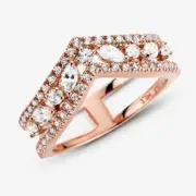 *BRAND NEW* Pandora Sparkling Marquise Double Wishbone Ring 189095C01