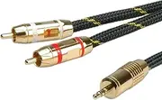 ROLINE GOLD Audio Connection Cable 3.5 mm Stereo to 2X RCA ST/ST 10 m