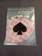 KATE SPADE NEW YORK SET OF TWO FACE MASKS PINK SPADE AND BLACK DOTTED NEW...