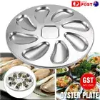 Oyster Wheel Cooking Serving Tray Stainless Steel Round Seafood Plate Dish
