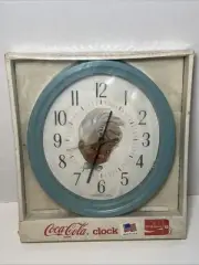VTG Coca Cola Coke Sprite Boy Clock Green 1990 Made In The USA NEW NOS!