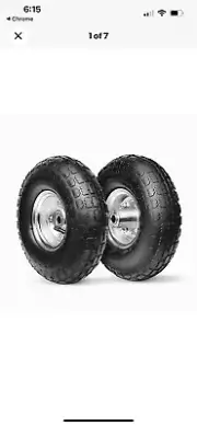 10-Inch Tire and Wheel 4.10/3.50-4" - 10” Utility Tires for Cart, Dolly, Hand...