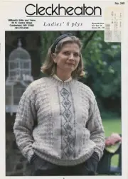 Cleckheaton Knitting Pattern Leaflet 240 - 8ply Cardigan & Sweater