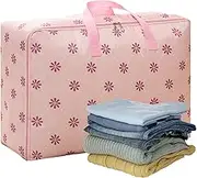 Quilt Storage Bags with Zipper,Sheet Containers | Bedroom Organizer Storage Bag Foldable Space-Saving Handbags with Zipper for Clothes Blanket Comforter Bedding