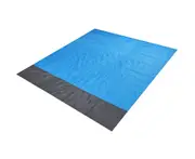 2Mx1.4M Waterproof Beach Blanket Outdoor Portable Picnic Mat Camping Ground Mat Mattress Camping Camping Bed Sleeping Pad - Blue