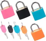HEALEEP 4pcs Padlock Locks for Suitcases Gym Lockers Bags Stylish Theft Security with Keys Compact User Friendly Design
