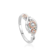 Clogau Welsh Gold Pistyll Rhaeadr Silver Ring - Size O - 3SSWF0346