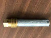 Camp Company GM 3.375" L x 0.75" D 3/4" NPT Zinc Pencil Anode w Brass Plug