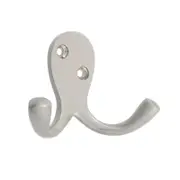 Zenith 30mm Brushed Nickel Double Robe Hook