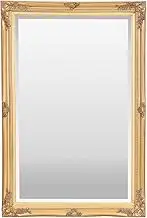 Select Mirrors Rennes Vintage Wall Mirror - Shabby Chic Baroque, Antique, French Design - Solid Wood Frame (50cm x 70cm, Antique Gold)