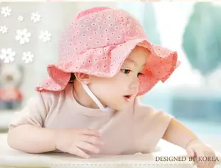 【俏寶貝童裝～新竹實體店面】現貨 寶寶帽子 韓版新款寶寶小碎花盆帽 太陽帽 遮陽帽