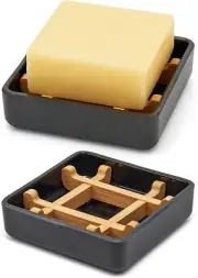 Bamboo Soap Dishes for Bar Soap Holders for Shower for Bathroom Sink Bulk