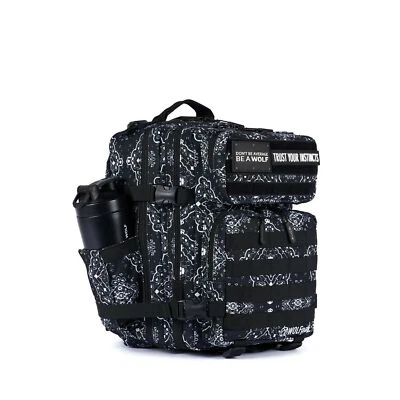 25 L BackPack (Black Bandana) Molle Bag, Backpack for Men and Women, Day Travel