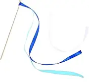 PRETYZOOM 20pcs Ribbon Wands Wedding Streamers with Bells, Silk Fairy Stick Wand, Wedding Party Birthday Party Supplies