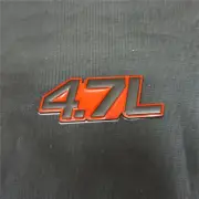 1x Red 4.7L Black Metal Sticker Badge Emblem Decal Turbo Pickup 3D Engine V8 AWD (for: Renault)