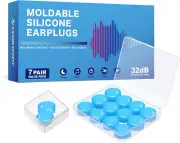 7 Pairs Reusable Silicone Ear Plugs for Sleeping | Waterproof Swimming Plugs Noi