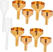 Mobestech Metal Small Funnels 10 Pack Precision Funnels for Perfume Oil Craft Jewelry Casting with Droppers Narrow Opening 3ml