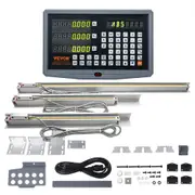 VEVOR Digital Readout, 400 mm & 450 mm & 950 mm, Linear Scale 3 Axis DRO Display Kit with Support Rod Knife Holder Plate Transparent Watch Case Power
