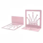 Crown Bookends Bookshelf Decor Princess Book Holder for Home Library School