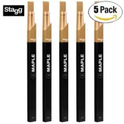 5-PACK Stagg Maple 7A Wooden Tip Drum Sticks SM7A