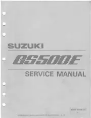 3 Hole Punched Service Work Shop Repair Manual 1989-1997 Suzuki GS500E GS500 E