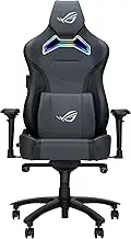 ROG Chariot X Gaming Chair in Racing-car Style, Featuring an Adjustable headrest, Memory-Foam Lumbar Support, 4D armrests, tilt Mechanism, Durable Class 4 Gas Lift, and Durable Premium PU Leather