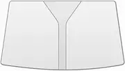 Portable Car Sun Visor 70 * 140 Cm Double-Layer Sun Protection Cloth Car Sunshade Window Windshield Foldable(Silver)