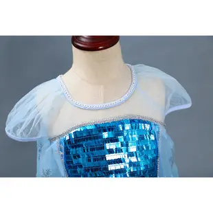 Frozen冰雪奇緣の冰雪皇后愛莎公主裙Elsa禮服蓬蓬紗洋裝女童裝