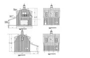 24'X24' GAMBREL ROOF GARAGE PLAN ROOF GAMBREL BLUEPRINT PLAN #18-2424GMB-6
