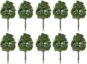 WINOMO 20pcs Model Trees Miniature Landscape Scenery Train Railways Trees Scale 1:100 Dark Green