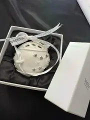 Pandora 2011 Limited Edition Porcelain Snow Ball Silver Stars Christmas Ornament