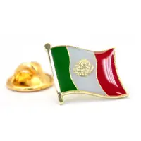 在飛比找松果購物優惠-Mexico 墨西哥國旗 紀念配飾 金屬胸針 紀念別針 國旗