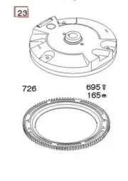 Flywheel Original Engine Lawn Mower Lawnmower Briggs & Stratton 691053