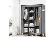 Artiss Large Portable Clothes Closet Wardrobe with Shelf Grey
