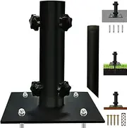 Atsasaye Patio Umbrella Stand for Φ1.2''-Φ2.2'' Pole, Lawn Design with Ground Spike Fixing, Easy to Carry, Table Umbrella Base for Multiple Scenes, Garden/Deck/Porch.