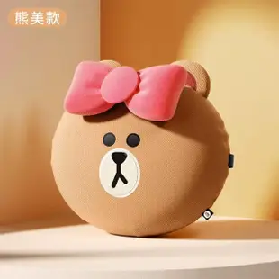 【LINE FRIENDS】熊大兔兔莎莉造型記憶棉汽車頭枕護頸枕(車用頭枕 車用靠枕 護頸頭枕)