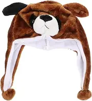 MOLUCKFU Fluffy Children's Cartoon Animal Hat Plush Cosplay Headwear Perfect Winter Warmer